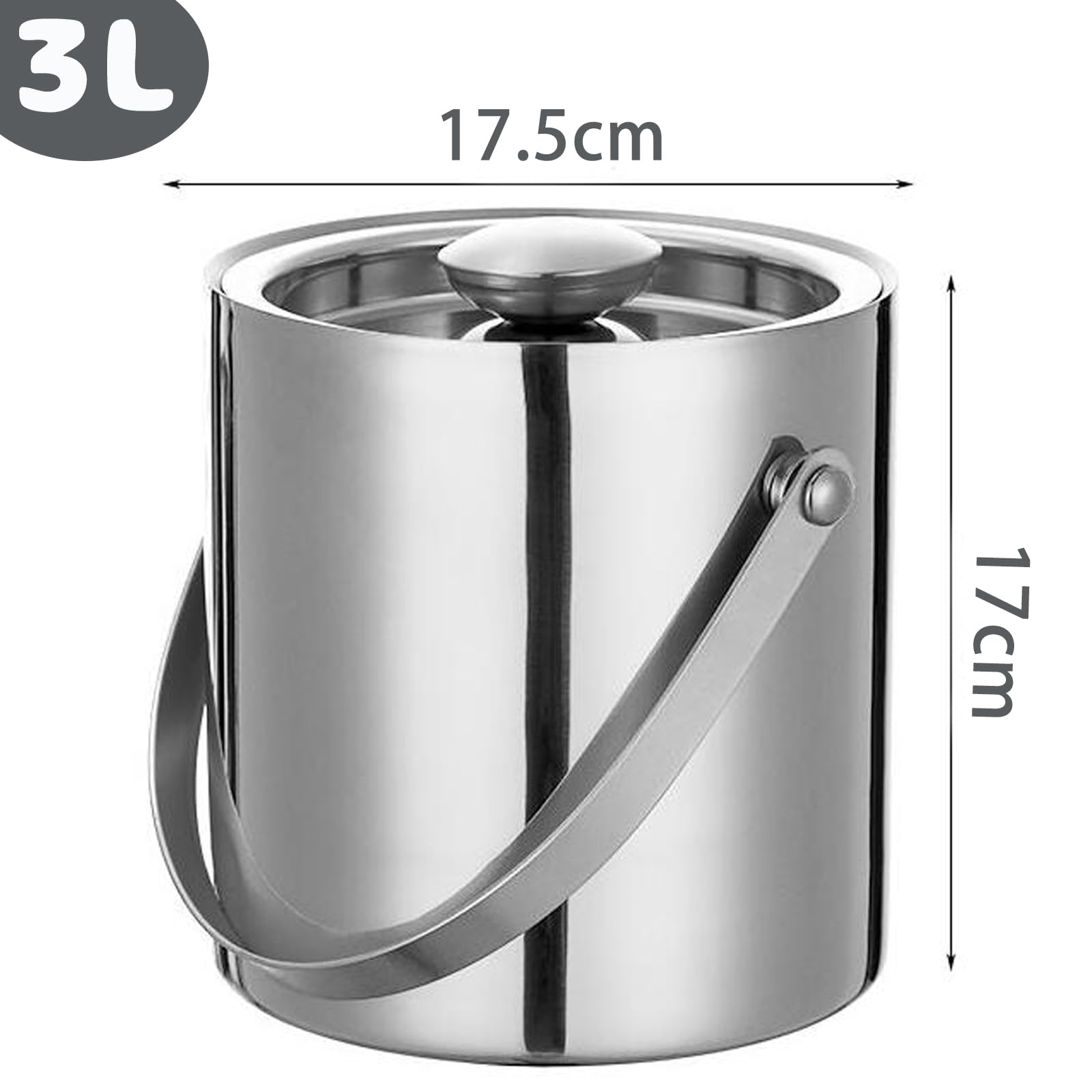 Amazon｜アイスペール 溶けない 二重構造 真空断熱 アイスバケツ 氷が